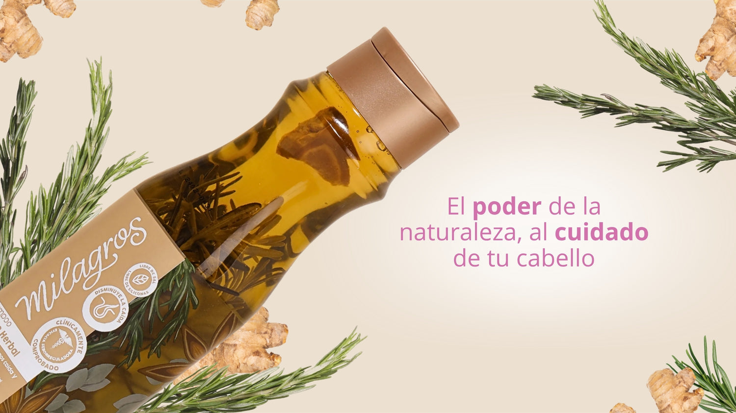 Shampoo con romero de Milagros