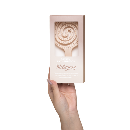 Cepillo Anti Enredo y Masajeador Capilar 2 en 1 Beige