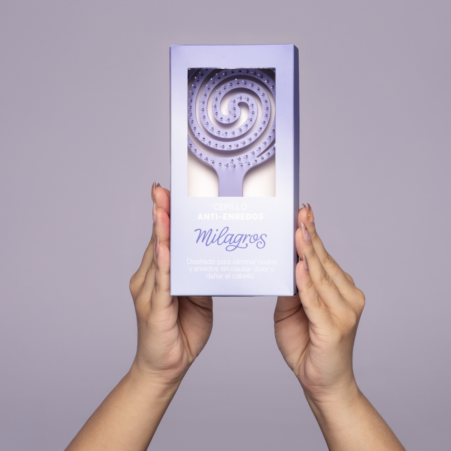 Cepillo Anti Enredo y Masajeador Capilar 2 en 1 Morado