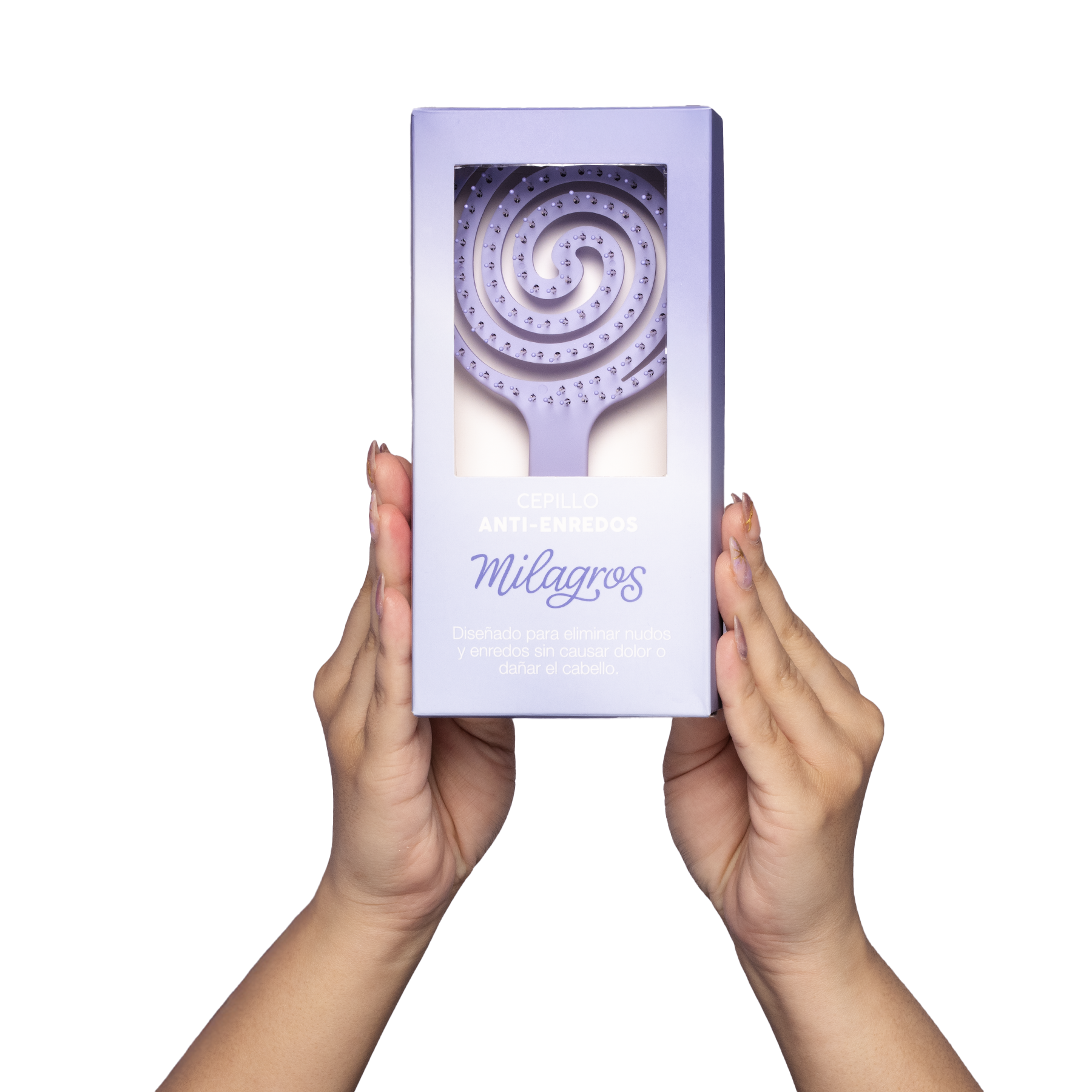 Cepillo Anti Enredo y Masajeador Capilar 2 en 1 Morado