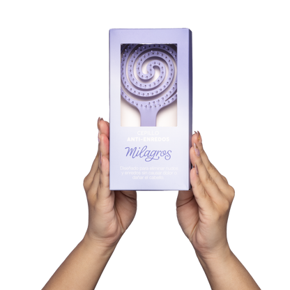 Cepillo Anti Enredo y Masajeador Capilar 2 en 1 Morado