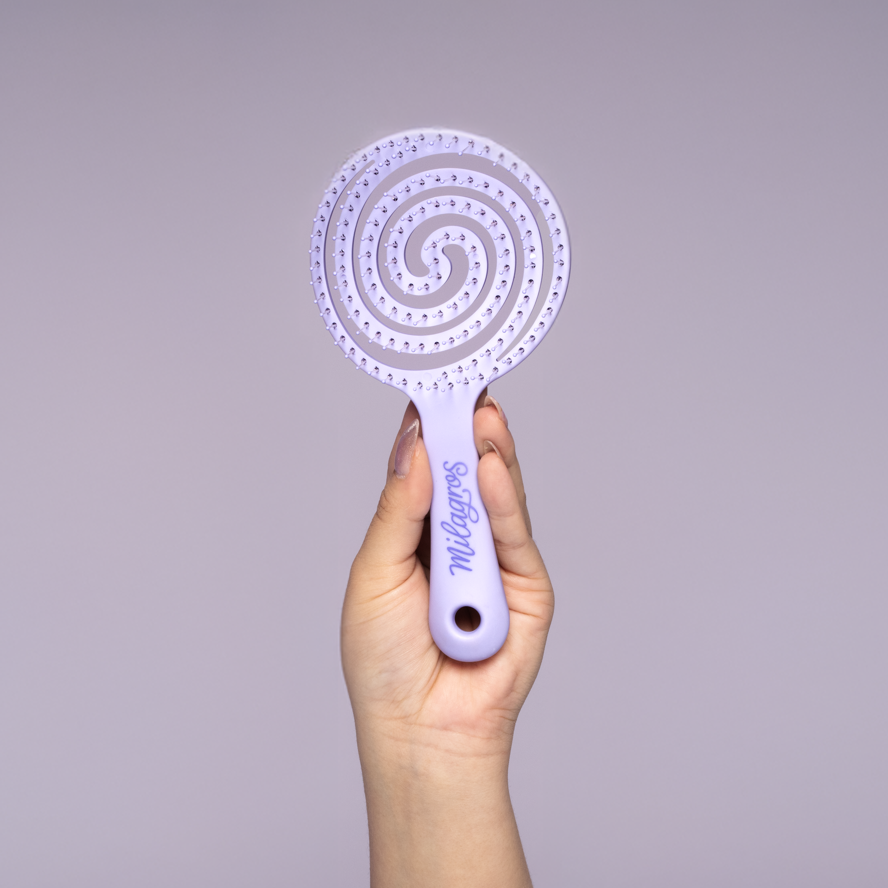 Cepillo Anti Enredo y Masajeador Capilar 2 en 1 Morado