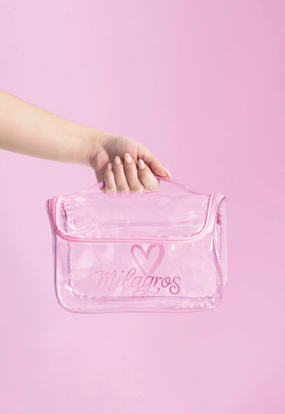 Cosmetiquera milagros compacta, resistente y fácil de llevar, ideal para el hogar o viajes.