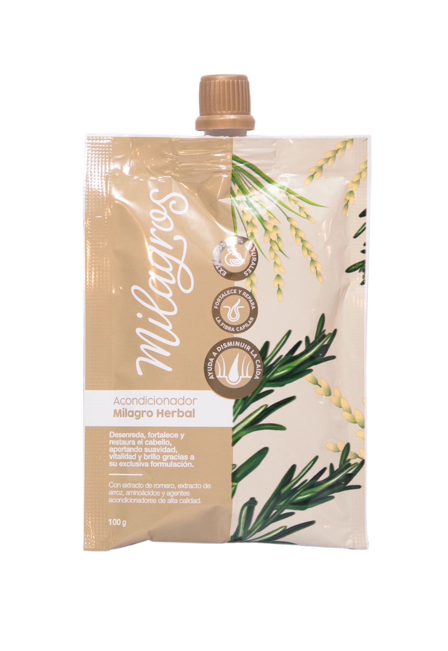 Doypack acondicionador milagros Herbal desenreda,fortalece y restaura el cabello