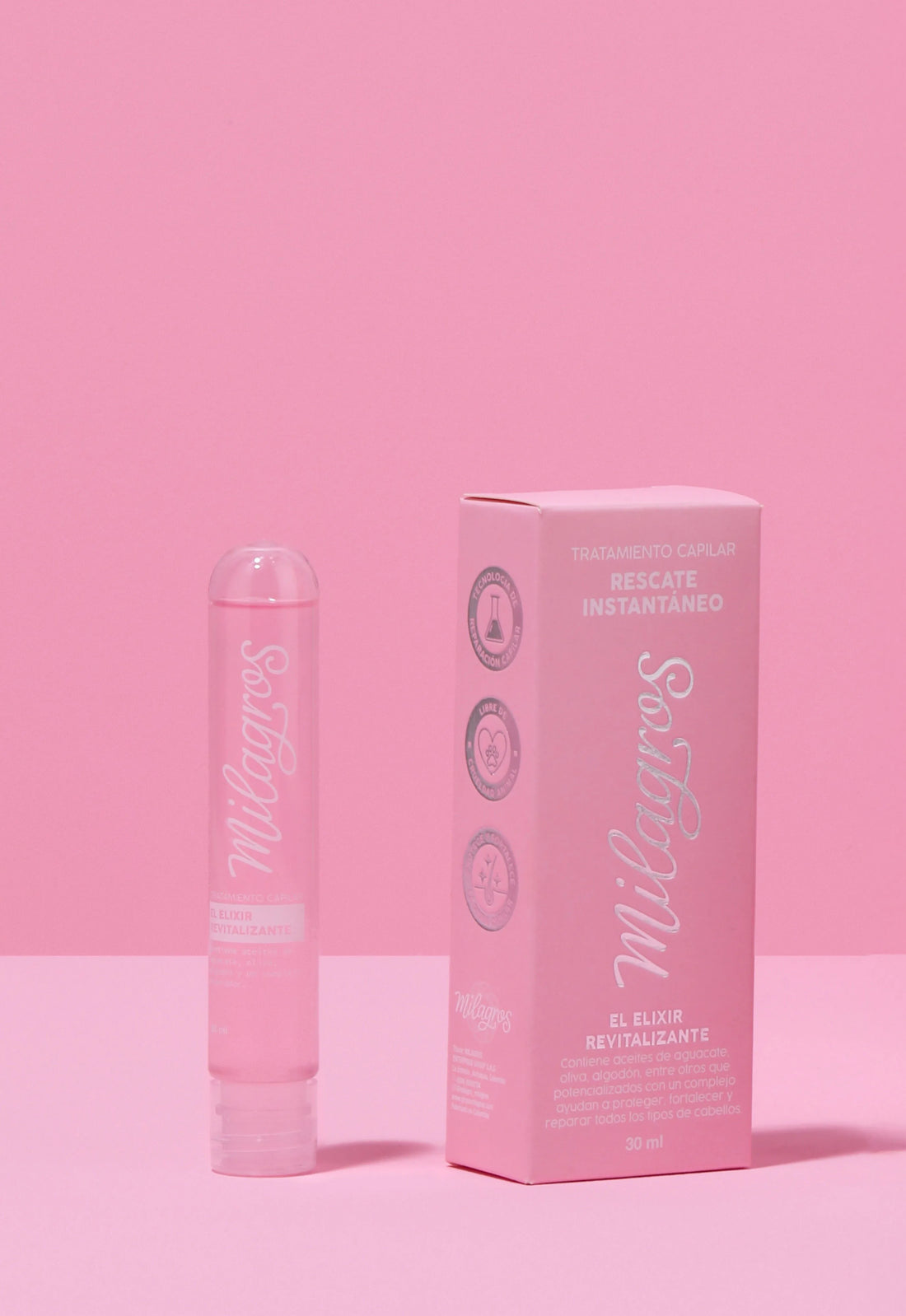 Tratamiento capilar Rescate Instantáneo, &quot;el Elixir revitalizante&quot;, un producto para el cuidado del cabello de Milagros