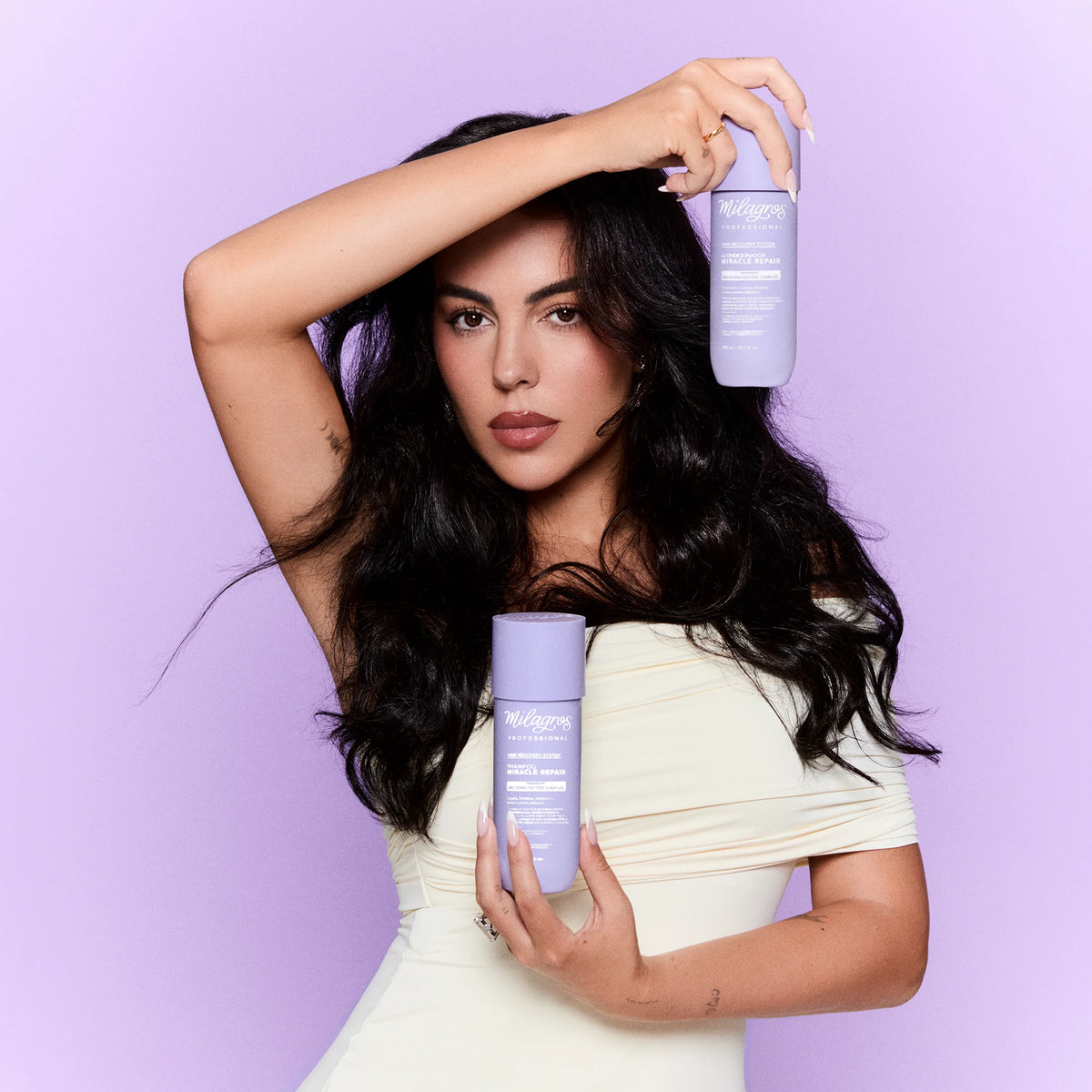 Georgina y Milagros, dúo profesional con shampoo y acondicionador