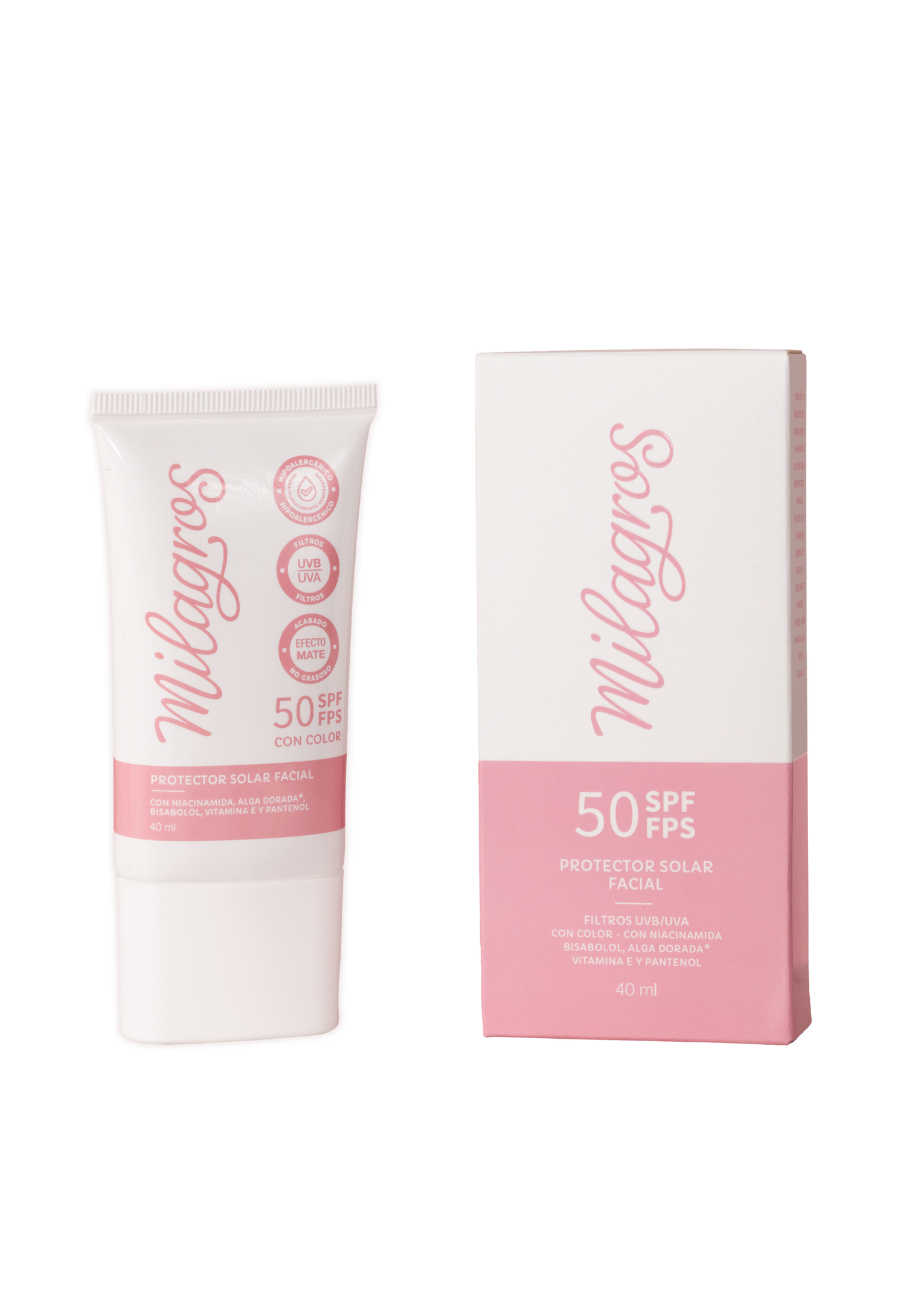 Protector solar facial con color protege, ilumina y humecta la piel.