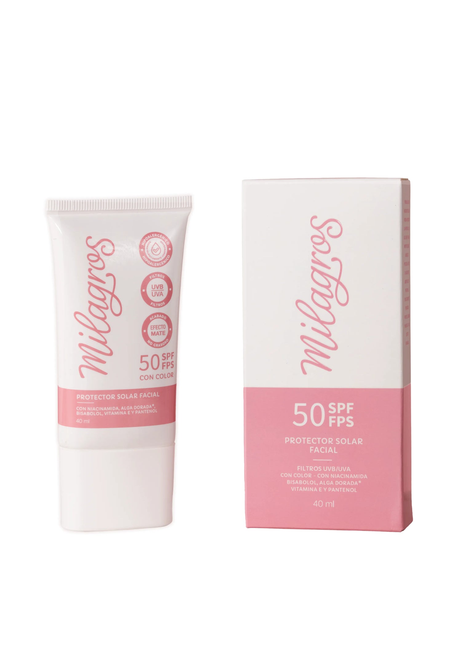 Protector solar facial con color