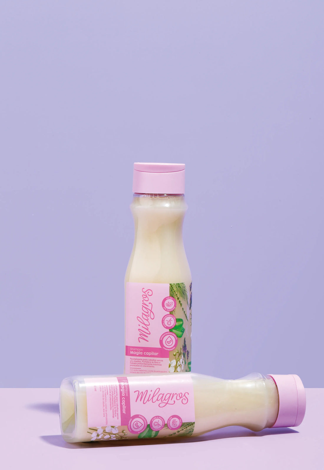 El shampoo Magia Capilar de Milagros que contiene aminoácidos, aloe vera y extracto de cola de caballo que promueven el crecimiento del cabello