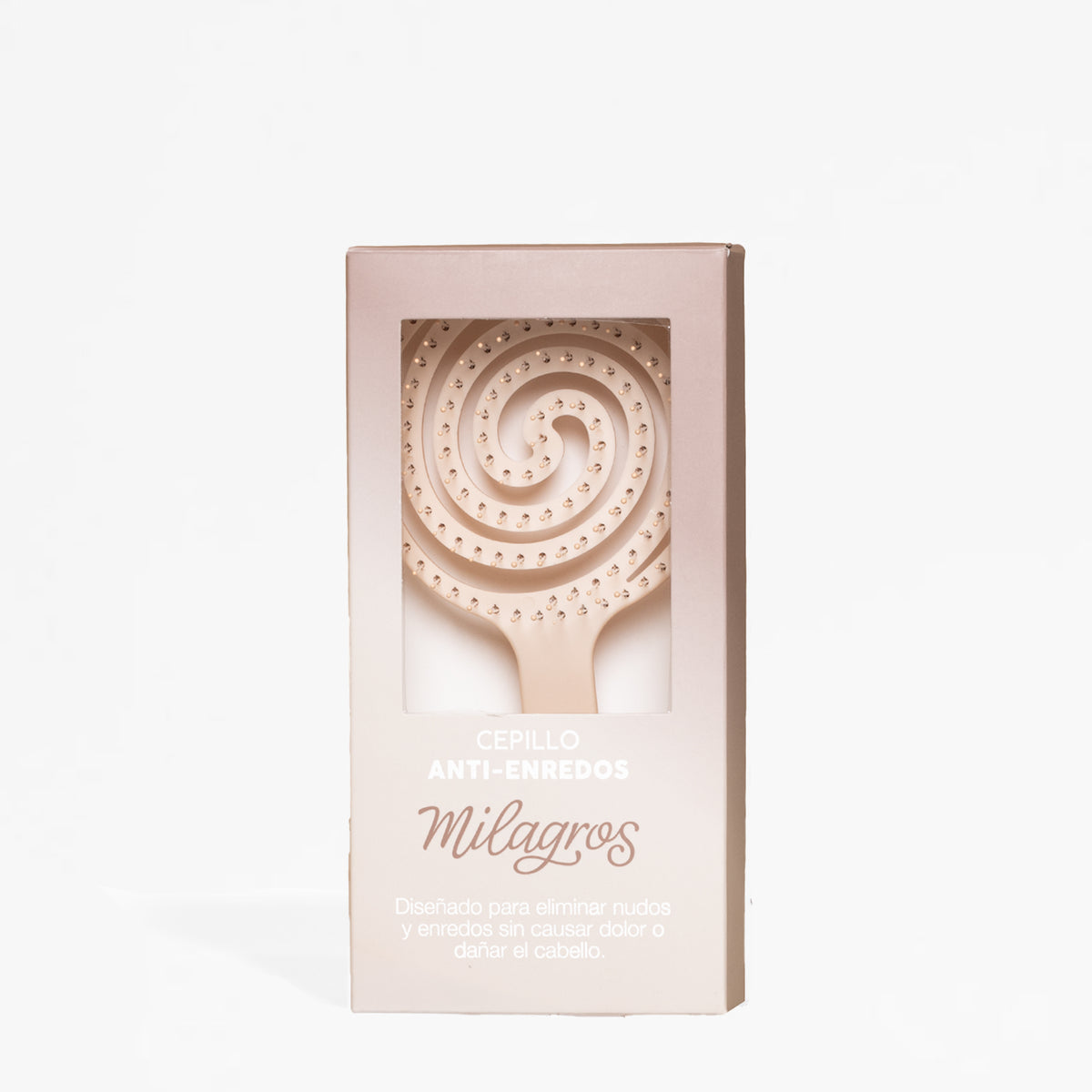 Cepillo Anti Enredo y Masajeador Capilar 2 en 1 Beige