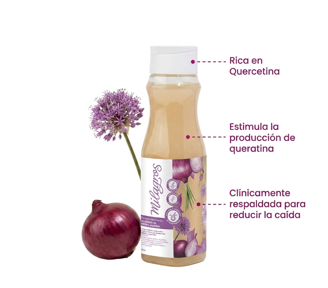 cebolla morada para el cabello