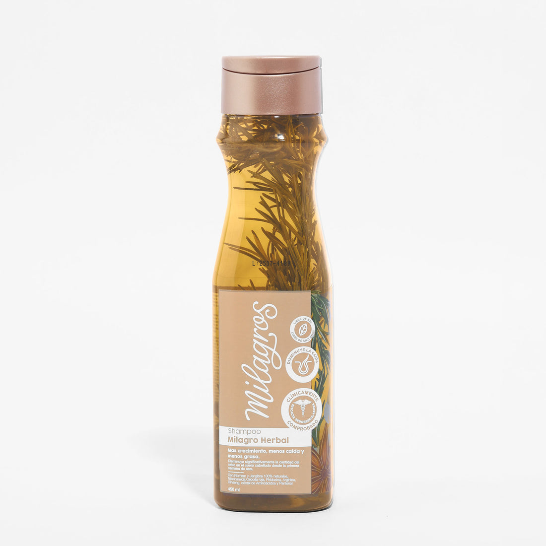 Shampoo Milagro Herbal (con romero y jengibre)